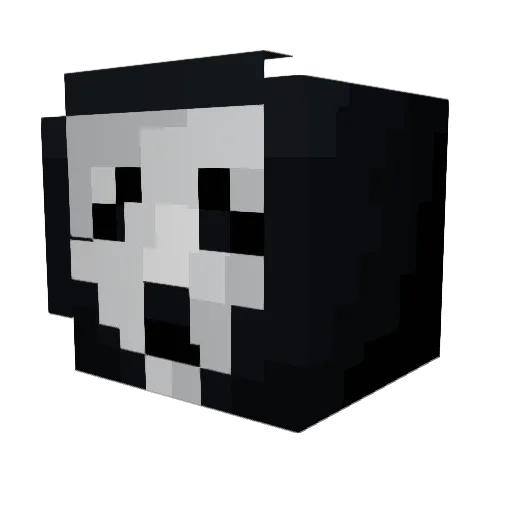 purple_Mind Minecraft avatar head, 3D render