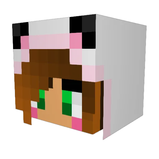 purple_angel7 Minecraft avatar head, 3D render
