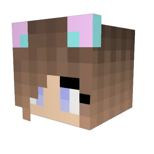 purple_clouds_12 Minecraft avatar head, 3D render
