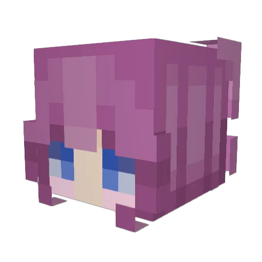 purple_d0ve Minecraft avatar head, 3D render