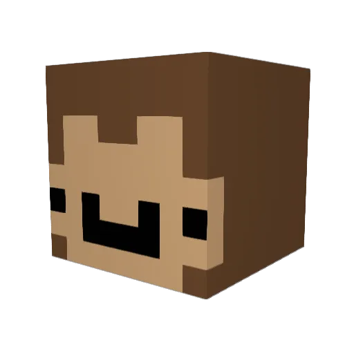 purple_fishes Minecraft avatar head, 3D render