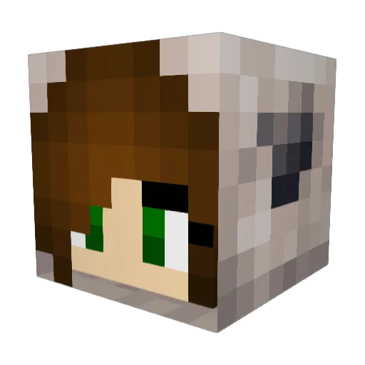purple_flounder Minecraft avatar head, 3D render