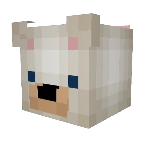 purple_marker Minecraft avatar head, 3D render