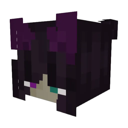 purple_rose8 Minecraft avatar head, 3D render