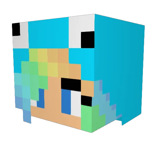 purple_turtles69 Minecraft avatar head, 3D render