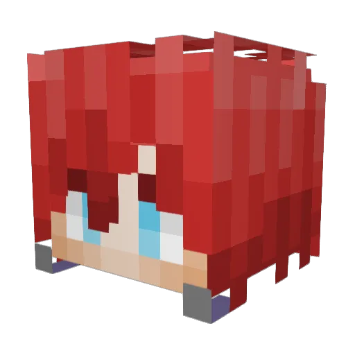 purpleaki11 Minecraft avatar head, 3D render