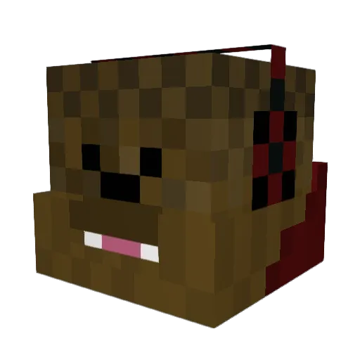 purplebacca Minecraft avatar head, 3D render