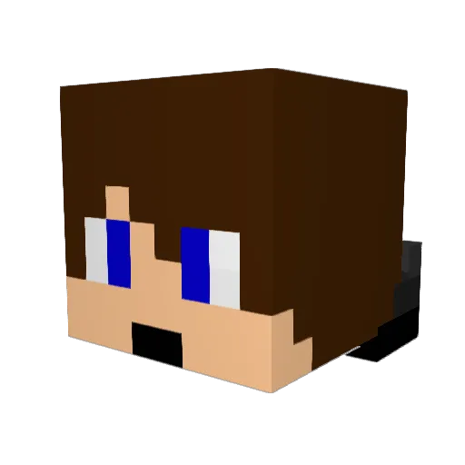 purpleblock106 Minecraft avatar head, 3D render