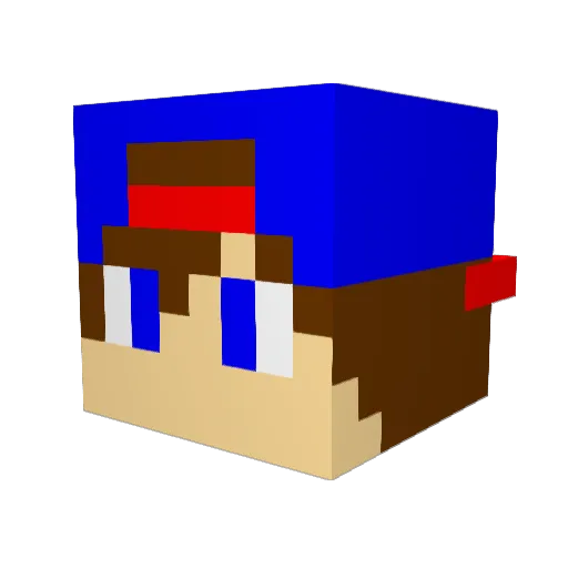purplebubbles777 Minecraft avatar head, 3D render