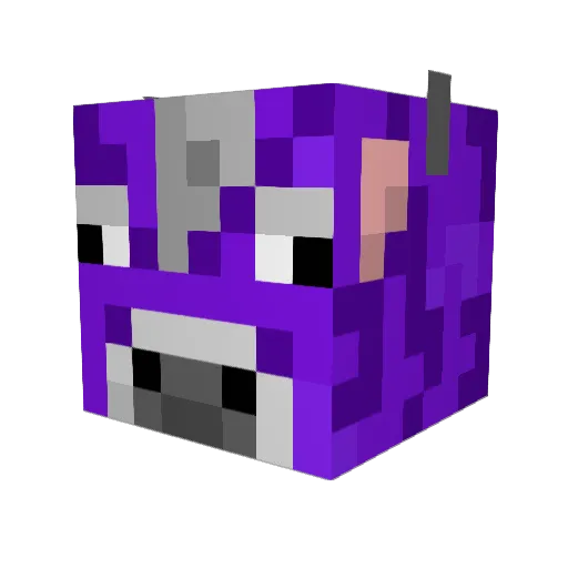 purplecow12 Minecraft avatar head, 3D render