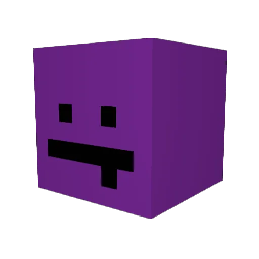 purpledurp1 Minecraft avatar head, 3D render