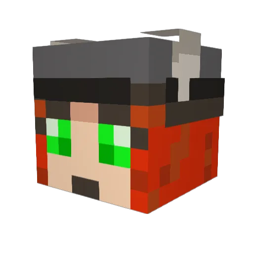 purpledwarf03 Minecraft avatar head, 3D render