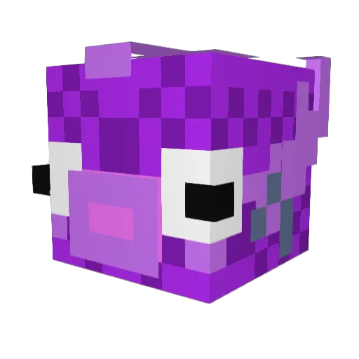 purplefish69 Minecraft avatar head, 3D render