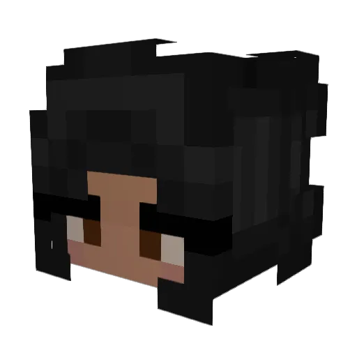 purplehartzz Minecraft avatar head, 3D render