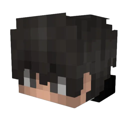 purpleice_ Minecraft avatar head, 3D render