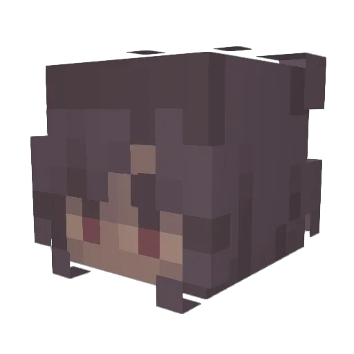purplekat0531 Minecraft avatar head, 3D render