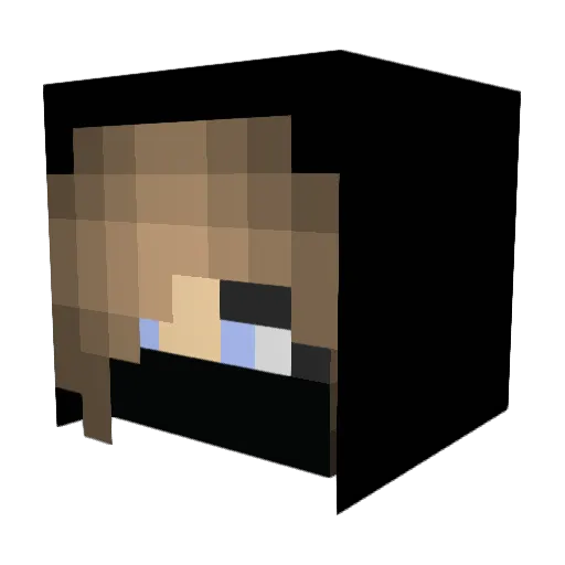 purplekey777 Minecraft avatar head, 3D render