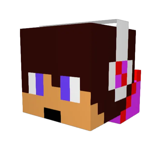 purpleking234 Minecraft avatar head, 3D render