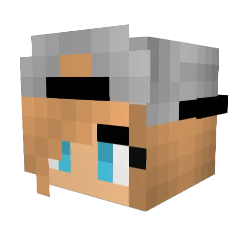 purplekitty2 Minecraft avatar head, 3D render