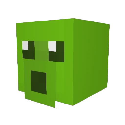 purplekoki_ Minecraft avatar head, 3D render