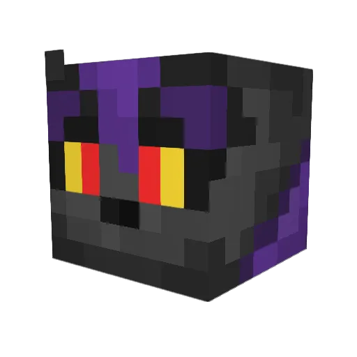 purplenekogay Minecraft avatar head, 3D render
