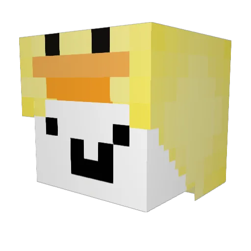 purplepalindrome Minecraft avatar head, 3D render