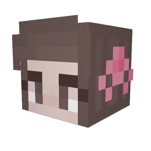purplepancakesp Minecraft avatar head, 3D render