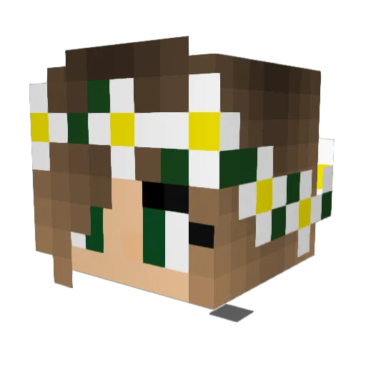 purplepanda1227 Minecraft avatar head, 3D render