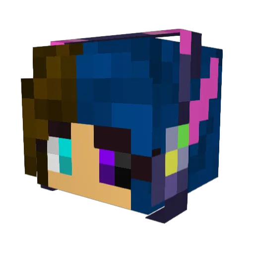 purplepanda294 Minecraft avatar head, 3D render