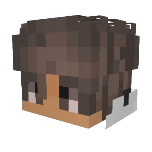 purpleparrot7 Minecraft avatar head, 3D render