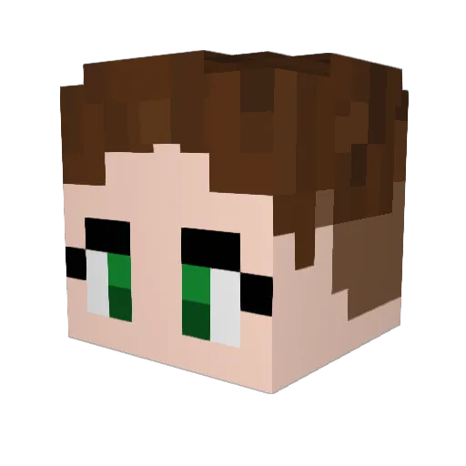purpleparrot97 Minecraft avatar head, 3D render