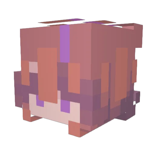 purplepen4570 Minecraft avatar head, 3D render