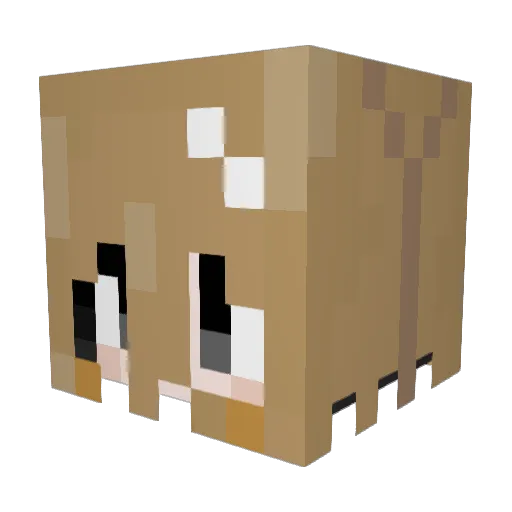 purplephanteress Minecraft avatar head, 3D render
