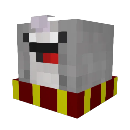 purplepuma32 Minecraft avatar head, 3D render