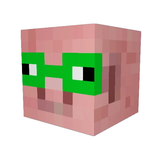 purpleqwerty08 Minecraft avatar head, 3D render