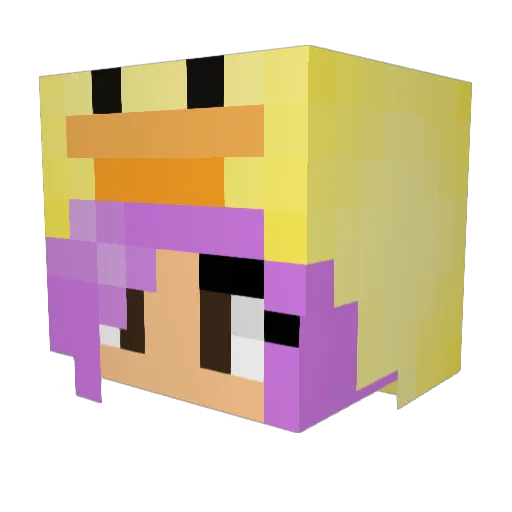 purplesun45 Minecraft avatar head, 3D render