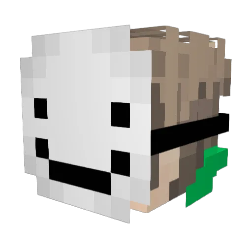 purpleswizz Minecraft avatar head, 3D render