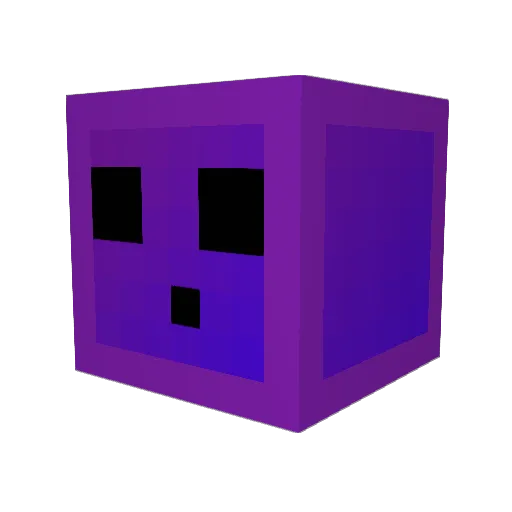 purplewormm Minecraft avatar head, 3D render