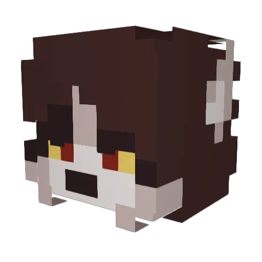 purplgoat Minecraft avatar head, 3D render