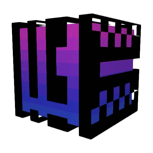 purplian Minecraft avatar head, 3D render
