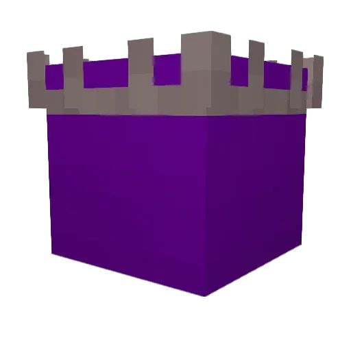 purplot Minecraft avatar head, 3D render