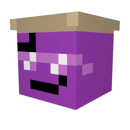 purpofberries Minecraft avatar head, 3D render
