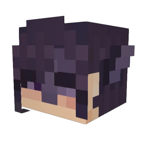 purpurps Minecraft avatar head, 3D render