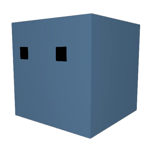 purpwtw Minecraft avatar head, 3D render