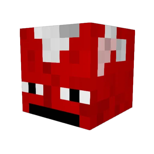 purqty Minecraft avatar head, 3D render