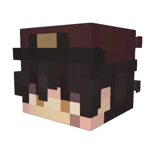purrens Minecraft avatar head, 3D render