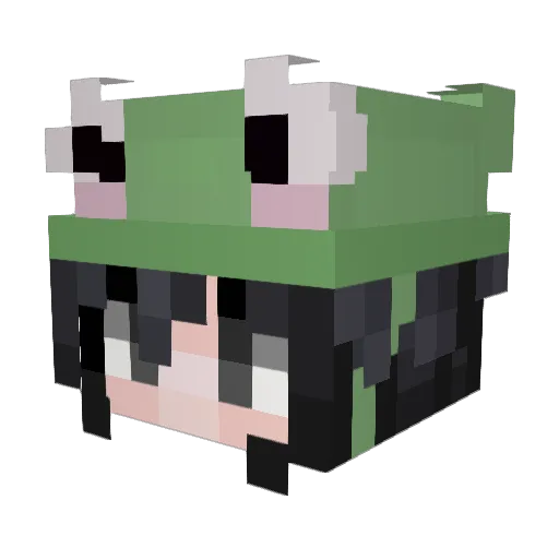 purrlet Minecraft avatar head, 3D render