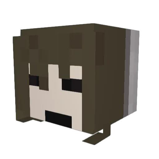 purrrrrrrrrrrr Minecraft avatar head, 3D render