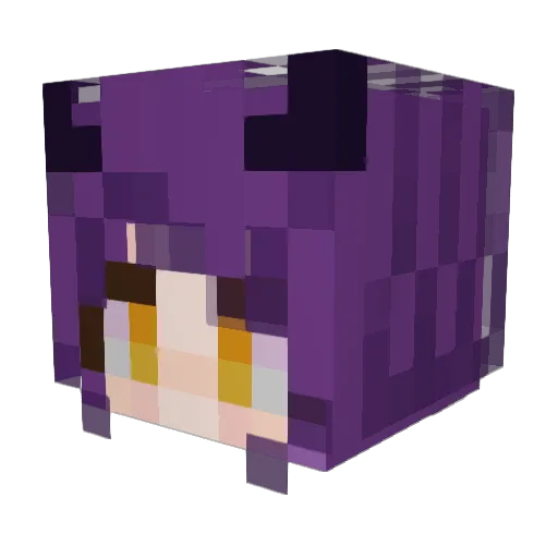 purumi Minecraft avatar head, 3D render