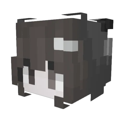 pusbal Minecraft avatar head, 3D render